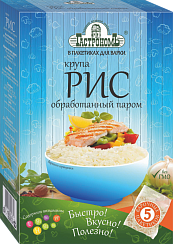 Крупа рис обработанный паром длиннозерный (5пак*80г)*6